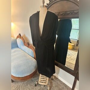 VTG Deadstock KLL 80s Black Formal Dress Size Large